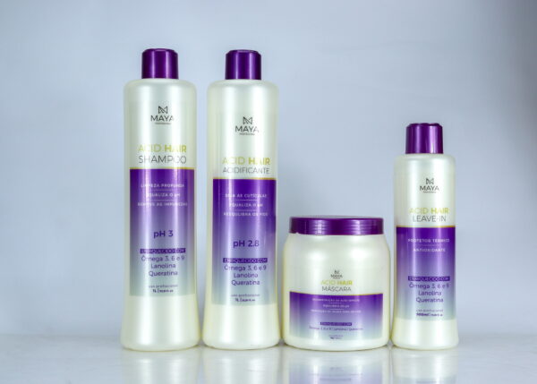 Kit Acid Hair - Shampoo, Acidificante, Máscara e Leave-in
