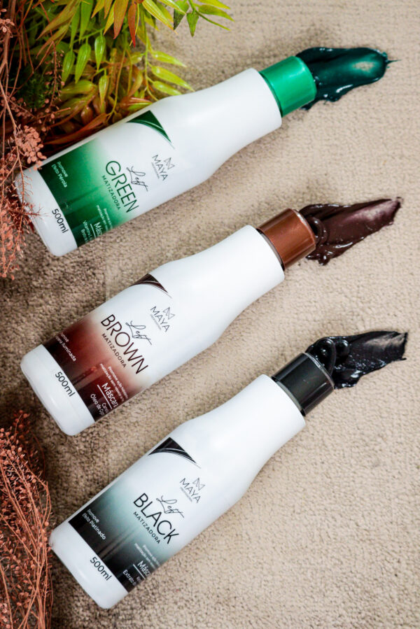 Kit Máscaras Matizadoras, Green, Brown e Black - 300ml